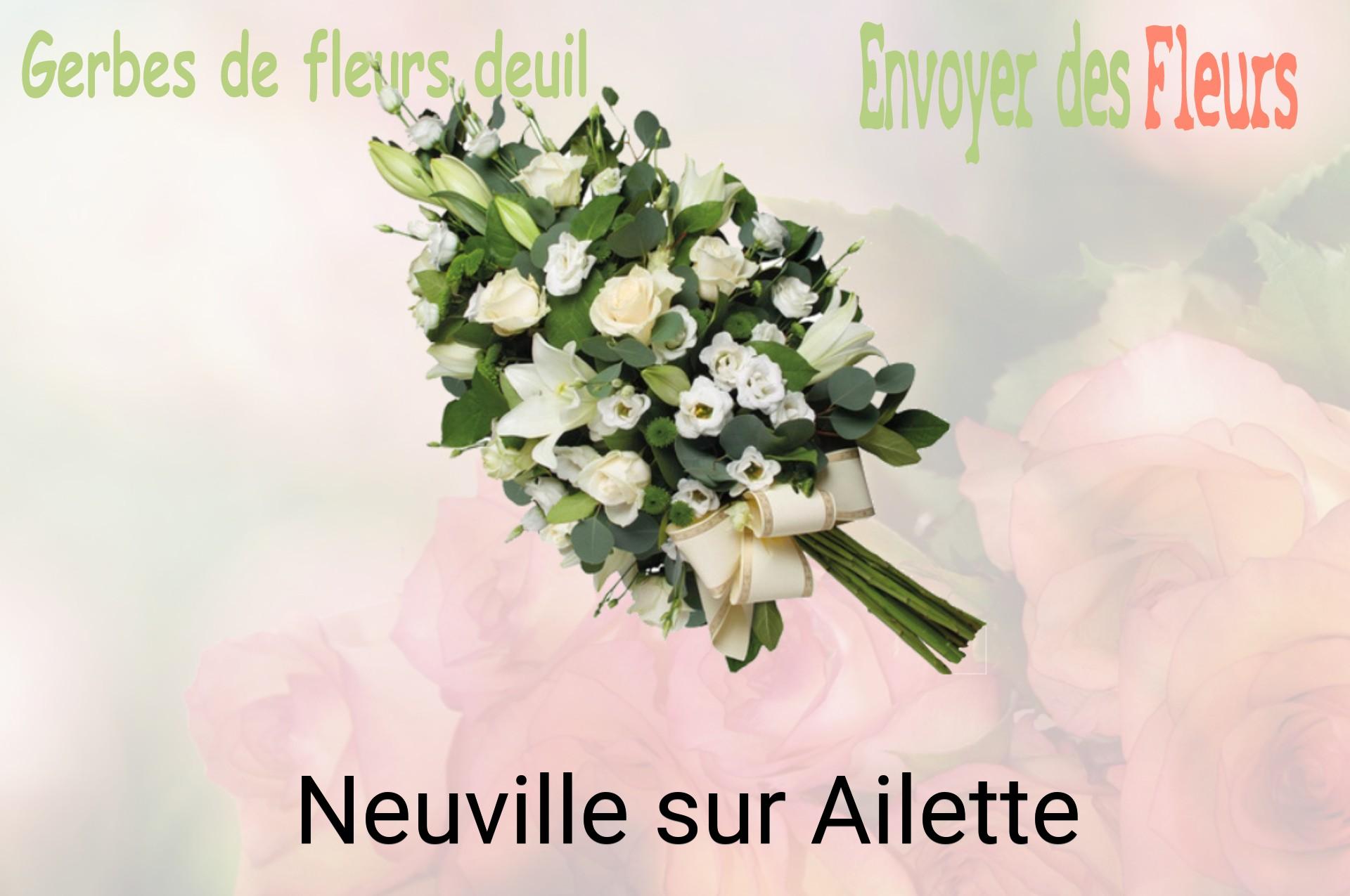 Gerbe de fleurs de deuil livrée à Neuville-sur-Ailette